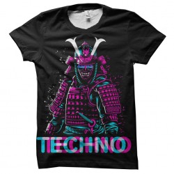 T-shirt techno samourai 3D