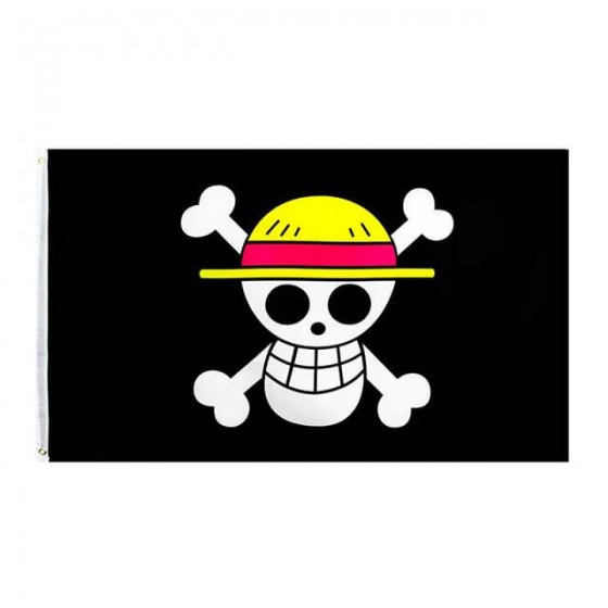 drapeau pirate jolly rogers, grand format 90x150 cm