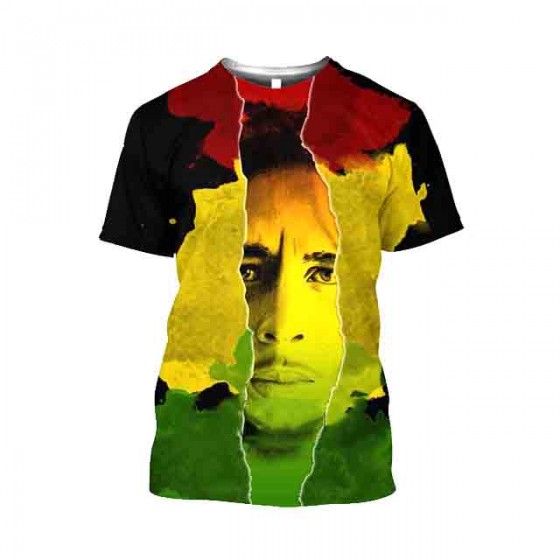 bob marley reggae shirt 3D.