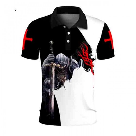 Templar Knight polo shirt 3D.
